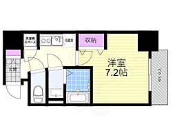 グランケイ靱公園 1Kの間取図画像