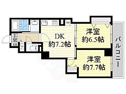 樹樹ガーデン 1LDKの間取図画像