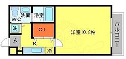 アスラン江戸堀 1Kの間取図画像