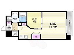 ロッカベラアパートメント 1LDKの間取図画像