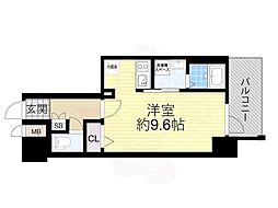 プレサンス立売堀パークシティ ワンルームの間取図画像