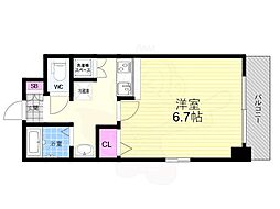 ジュネーゼグラン南堀江 1Kの間取図画像