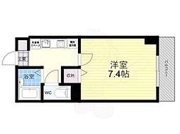 ジャストジャパンウエスト 1Kの間取図画像