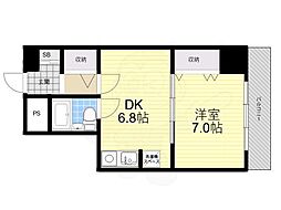 スタジオ64 1DKの間取図画像