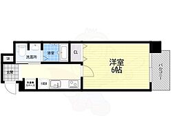 ブリリアント大阪西 1Kの間取図画像