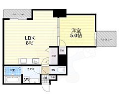 キャピトル新町南公園 1LDKの間取図画像