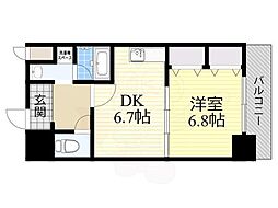 テンフォーティ 1DKの間取図画像