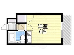 EPO長堀レジデンス2 ワンルームの間取図画像