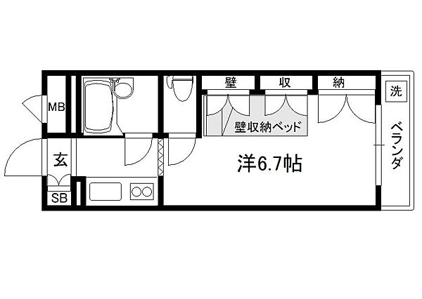 セレーネ田辺IV 207｜京都府京田辺市興戸塚ノ本(賃貸マンション1K・2階・18.09㎡)の写真 その2