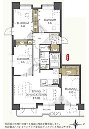 リーセント発寒 4LDKの間取図画像