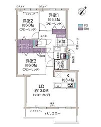 シティオ福住 3LDKの間取図画像