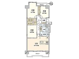 ロイヤルコート大谷地壱番館 3LDKの間取図画像