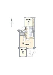 幌平橋ハイホーム 2LDKの間取図画像