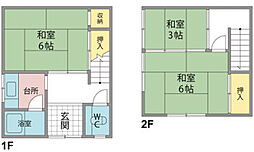 中島アパート 3Kの間取図画像