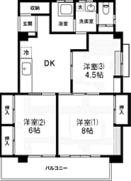 間取図画像 3DK