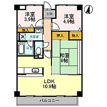 ベレッツァ芦屋I 301 ｜ 兵庫県芦屋市大東町（賃貸マンション3LDK・3階・66.92㎡） その2