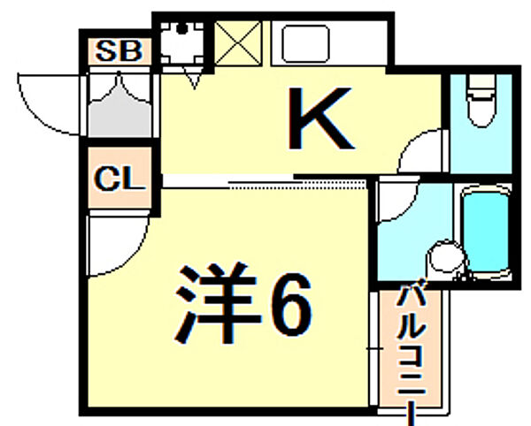 ステラハウス28 103｜兵庫県西宮市林田町(賃貸アパート1K・1階・24.78㎡)の写真 その2