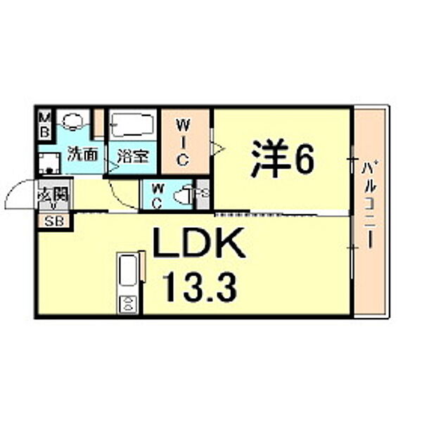 ペルル2 102｜兵庫県西宮市甲子園一番町(賃貸アパート1LDK・1階・45.04㎡)の写真 その2