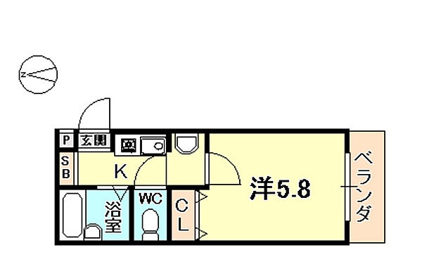 ステラハウス6 205｜兵庫県西宮市大森町(賃貸アパート1K・2階・20.60㎡)の写真 その2