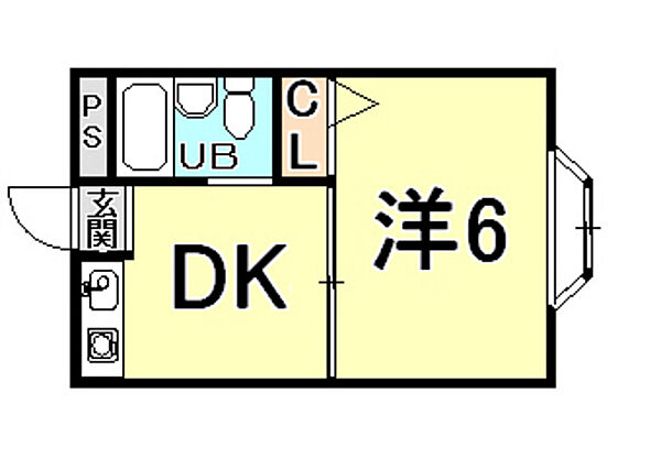 ＩＮＮＯＶ甲子園 203｜兵庫県西宮市今津巽町(賃貸マンション1K・2階・18.90㎡)の写真 その2