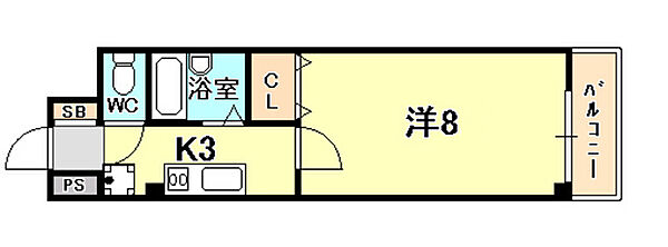 コーディアルコート前宏 502｜兵庫県西宮市高松町(賃貸マンション1K・5階・24.97㎡)の写真 その2