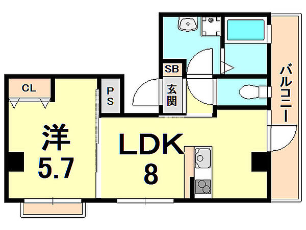 ＭＴ・夙川 202｜兵庫県西宮市霞町(賃貸マンション1LDK・2階・30.42㎡)の写真 その2