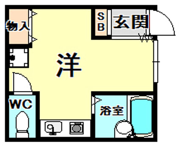 リブ神呪 202｜兵庫県西宮市神呪町(賃貸アパート1R・2階・18.00㎡)の写真 その2
