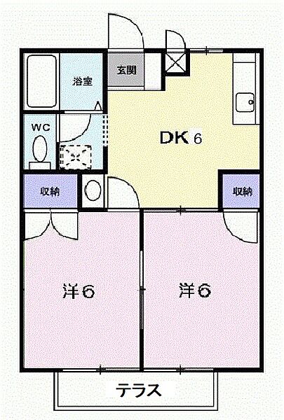 ハイツスリ－エイト 102｜兵庫県西宮市平松町(賃貸アパート2DK・1階・40.04㎡)の写真 その2