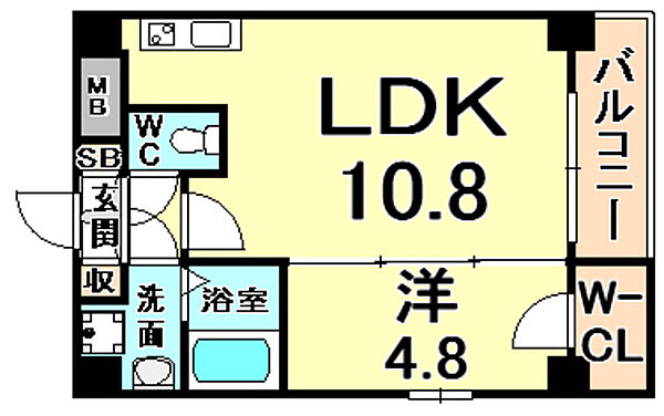 セレニテ甲子園I 1-421｜兵庫県西宮市甲子園高潮町(賃貸マンション1LDK・4階・37.40㎡)の写真 その2