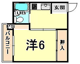 コーポ南郷 302 ｜ 兵庫県西宮市南郷町（賃貸マンション1K・3階・22.27㎡） その2