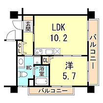 芦屋リバーウエストマンション 402 ｜ 兵庫県芦屋市川西町（賃貸マンション1LDK・4階・38.09㎡） その2