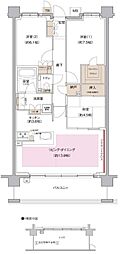 パークシュロス芦屋 5階3LDKの間取り