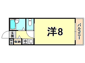 エトールVI 106 ｜ 兵庫県西宮市櫨塚町（賃貸マンション1K・1階・21.00㎡） その2