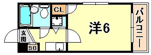 ライオンズマンション六甲道 204｜兵庫県神戸市灘区友田町４丁目(賃貸マンション1K・2階・18.22㎡)の写真 その2