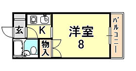 リバーサイド・ヴィラ 205 ｜ 兵庫県神戸市東灘区岡本５丁目（賃貸マンション1R・2階・20.00㎡） その2