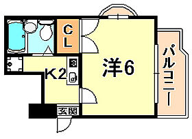 シャルマンフジ灘弐番館 401 ｜ 兵庫県神戸市灘区岩屋北町５丁目（賃貸マンション1K・4階・18.16㎡） その2