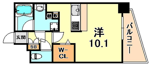 パレス東洋神戸6号館 501｜兵庫県神戸市灘区都通２丁目(賃貸マンション1R・5階・28.49㎡)の写真 その2