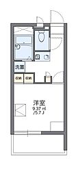 レオパレス岡本 1Kの間取図画像