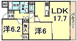 間取図画像 2LDK
