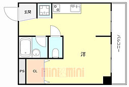 ネクステージ塚口本町 3階ワンルームの間取り
