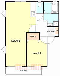 間取図画像 1LDK