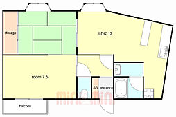 間取図画像 2LDK