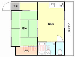 ながすダンダンハウス 6階1DKの間取り