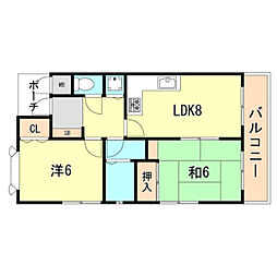 間取図画像 2LDK