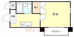 レガリア園田 1階1Kの間取り