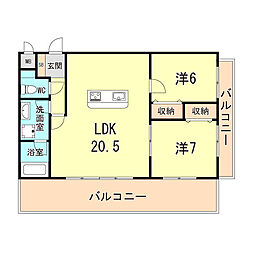 間取図画像 2LDK