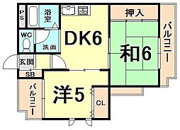 間取図画像 2DK