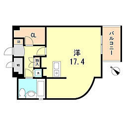 ホープ芦屋 ワンルームの間取図画像