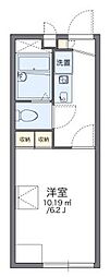 レオパレスシーブリーズ 1階1Kの間取り