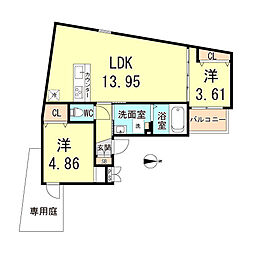 間取図画像 2LDK